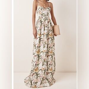 Agua by Agua Bendita Aracia Linen Maxi Dress Size Xs